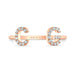 Doublet Initial Split Ring - Armans Fine Jewellery