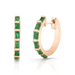 Emerald Baguette Huggies - Armans Fine Jewellery