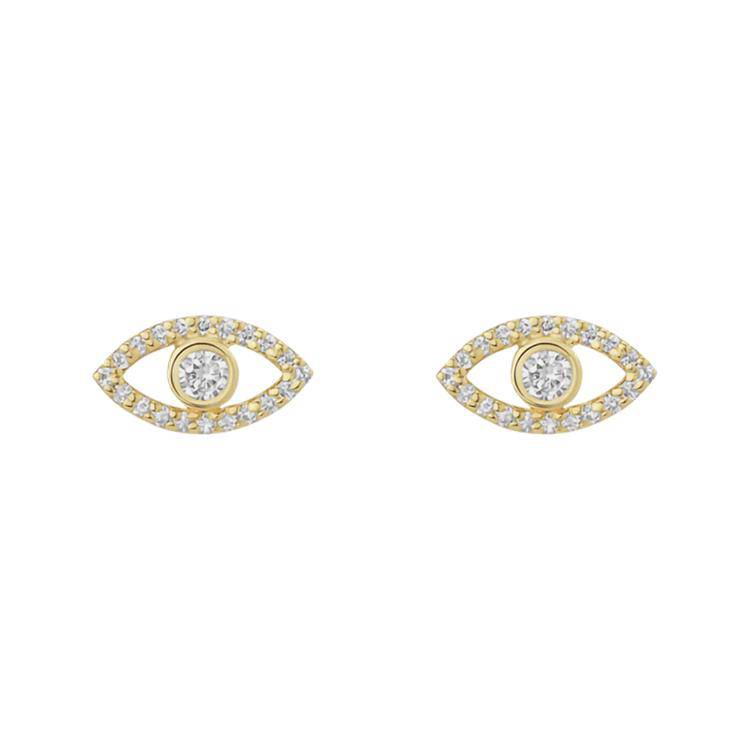 Evil Eye Diamond Studs - Armans Fine Jewellery