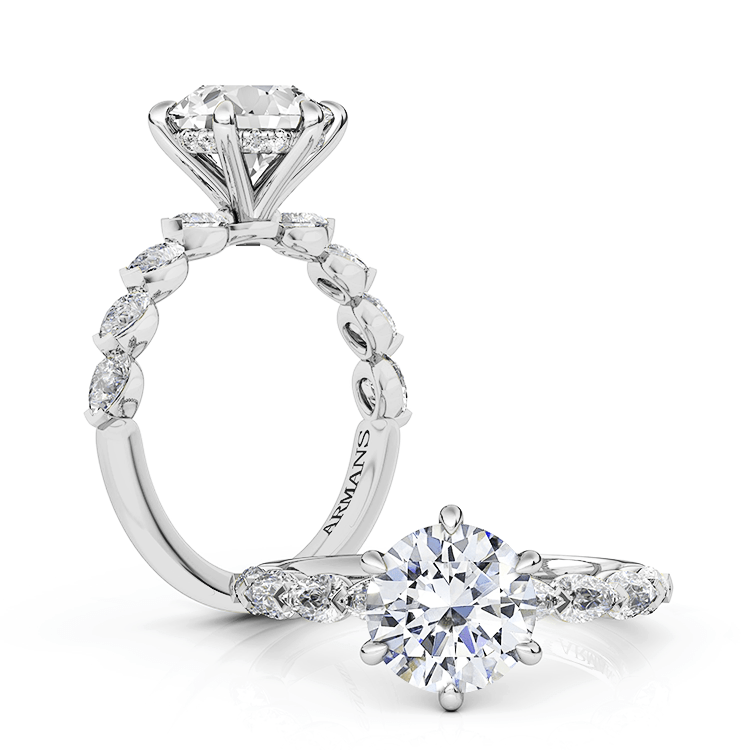 Fireball Engagement Ring - Armans Fine Jewellery