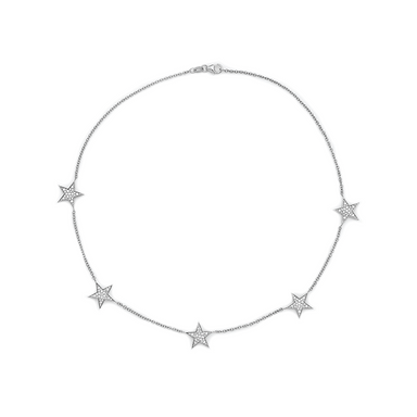 Five Diamond Stars Necklace - Armans Fine Jewellery