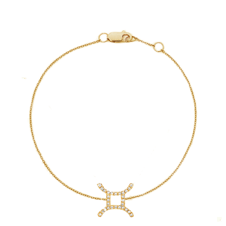 Gemini Diamond Zodiac Bracelet - Armans Fine Jewellery