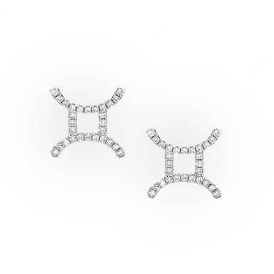 Gemini Diamond Zodiac Studs - Armans Fine Jewellery