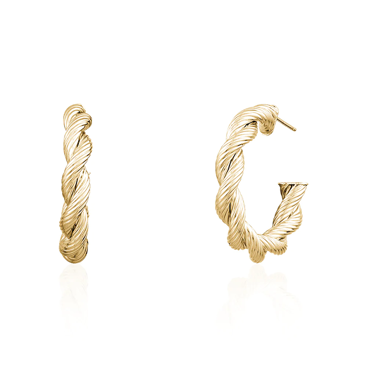 Gold Twist Hoops Armans Fine Jewellery1