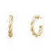 Gold Twist Hoops - Armans Fine Jewellery