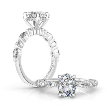 Head Oval Heels Engagement Ring - Armans Fine Jewellery