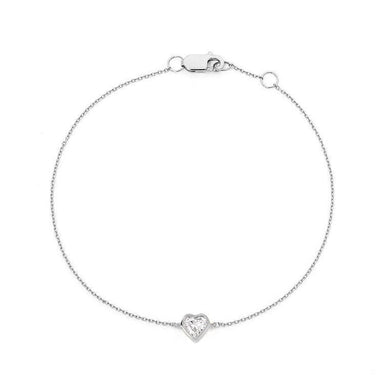 Heart Bezel Set Diamond Bracelet - Armans Fine Jewellery