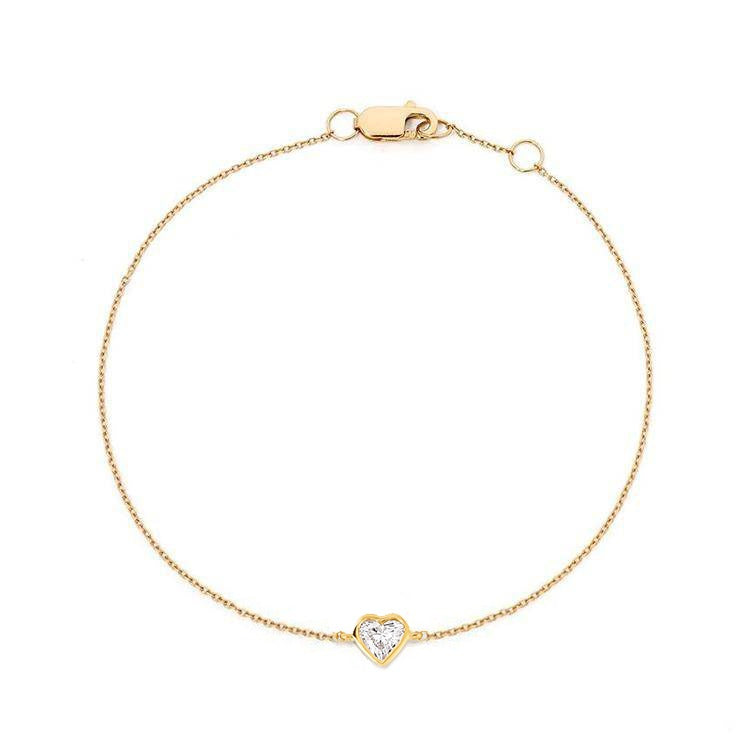 Heart Bezel Set Diamond Bracelet - Armans Fine Jewellery
