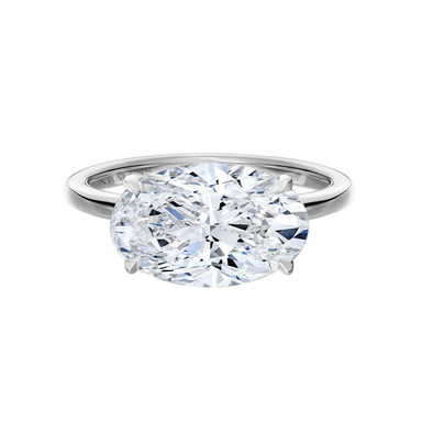 Horizontal Oval Engagement Ring - Armans Fine Jewellery