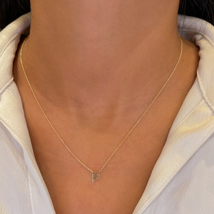 Petite initial necklace deals