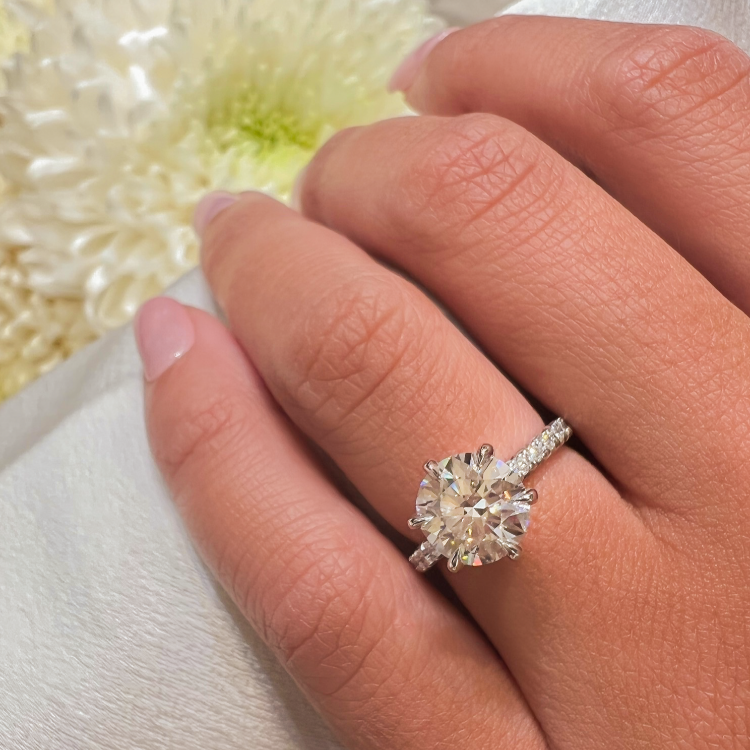 Wedding ring circle deals diamond