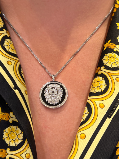 Iced Out Diamond Lion Pendant - Armans Fine Jewellery