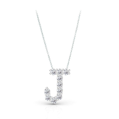 Diamond Initial Necklace - A