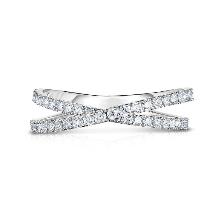 Intertwined engagement ring online and wedding band