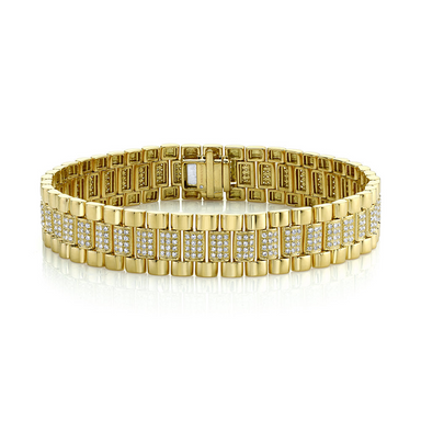 Mens gold diamond bracelet for sale online