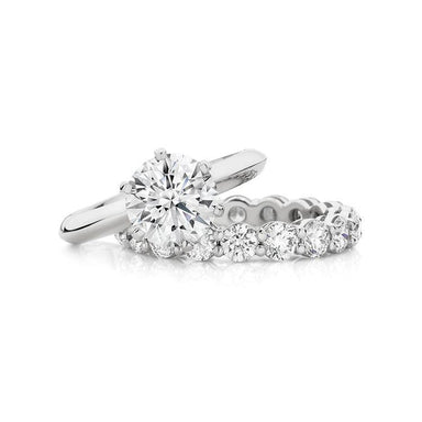 Knife Edge Round Engagement Ring - Armans Fine Jewellery