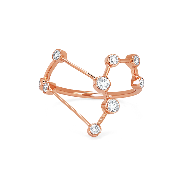 Leo diamond rose gold online