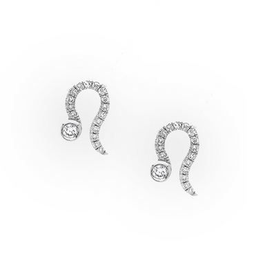 Leo Diamond Zodiac Studs - Armans Fine Jewellery