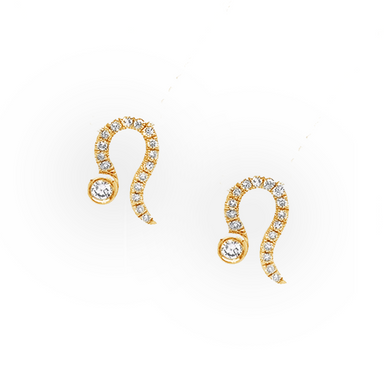 Leo Diamond Zodiac Studs - Armans Fine Jewellery