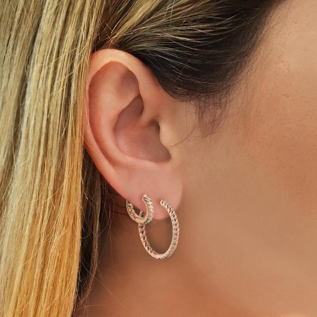 Luna Gold Huggies - Armans Fine Jewellery