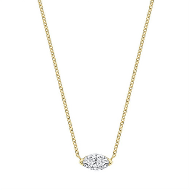 Marquise Solitaire Diamond Necklace - Armans Fine Jewellery
