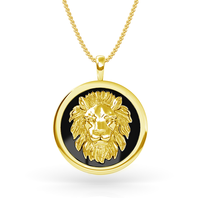Men's Solid Gold Lion Pendant - Armans Fine Jewellery