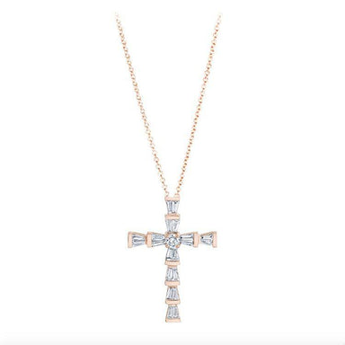 Baby diamond clearance cross necklace