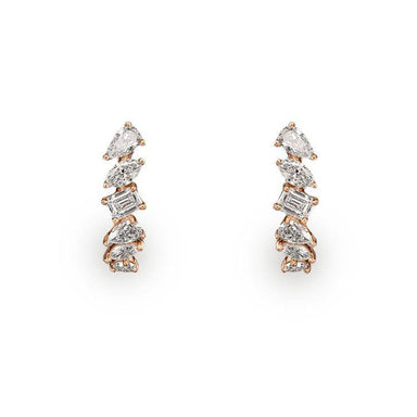 Mixed Diamond Drop Earrings - Armans Fine Jewellery