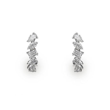 Mixed Diamond Drop Earrings - Armans Fine Jewellery