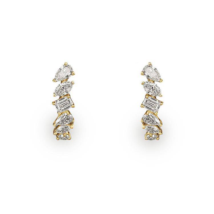 Mixed Diamond Drop Earrings - Armans Fine Jewellery