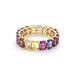 Rainbow Sapphire Emerald Eternity Band - Armans Fine Jewellery