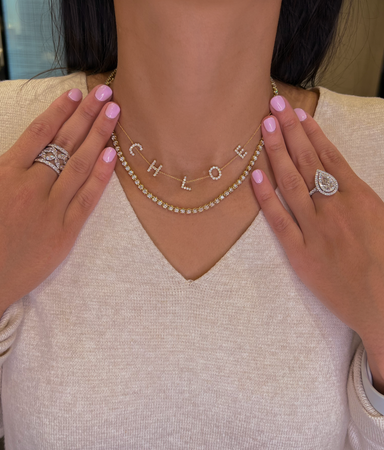 Multi Diamond Initial Necklace - Armans Fine Jewellery