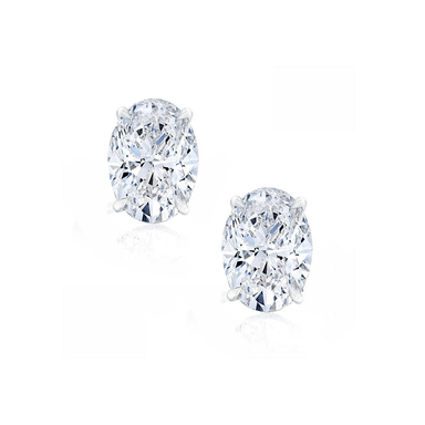 Oval Diamond Studs - Armans Fine Jewellery