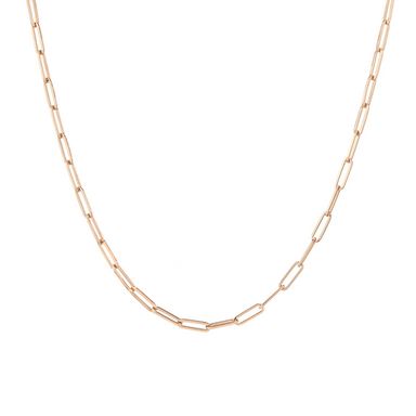 Large Solid Gold Paper Clip Chain - Armans Fine Jewellery