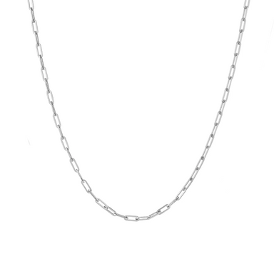 Small Solid Gold Paper Clip Chain - Armans Fine Jewellery