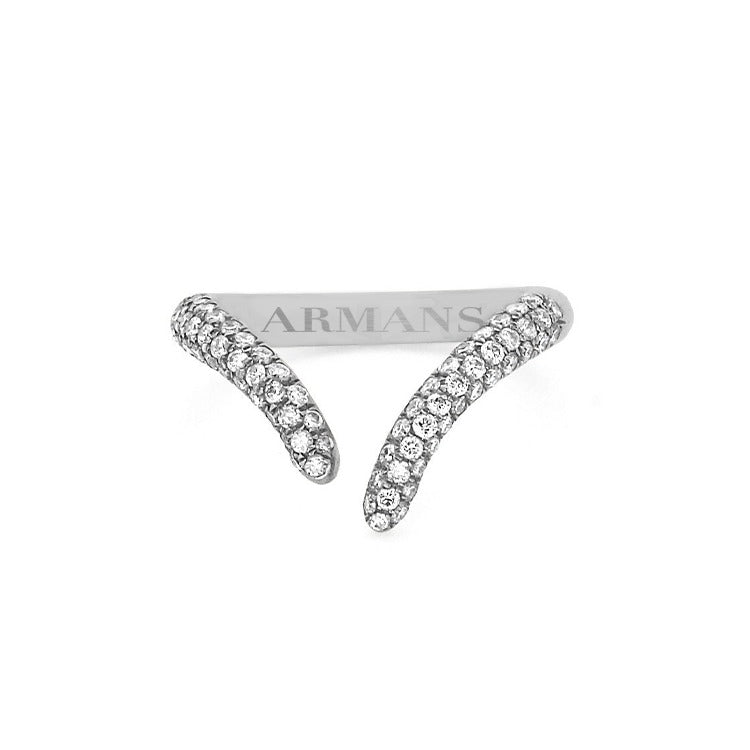 Pavé Diamond Snake Ring - Armans Fine Jewellery