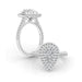 Pear Double Seamless Halo Engagement Ring - Armans Fine Jewellery