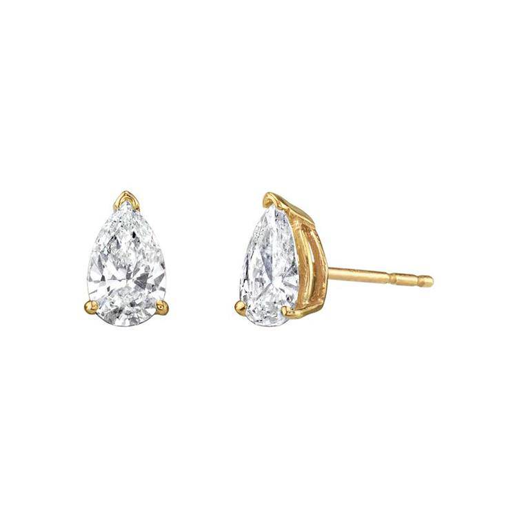 Pear Solitaire Diamond Studs - Armans Fine Jewellery