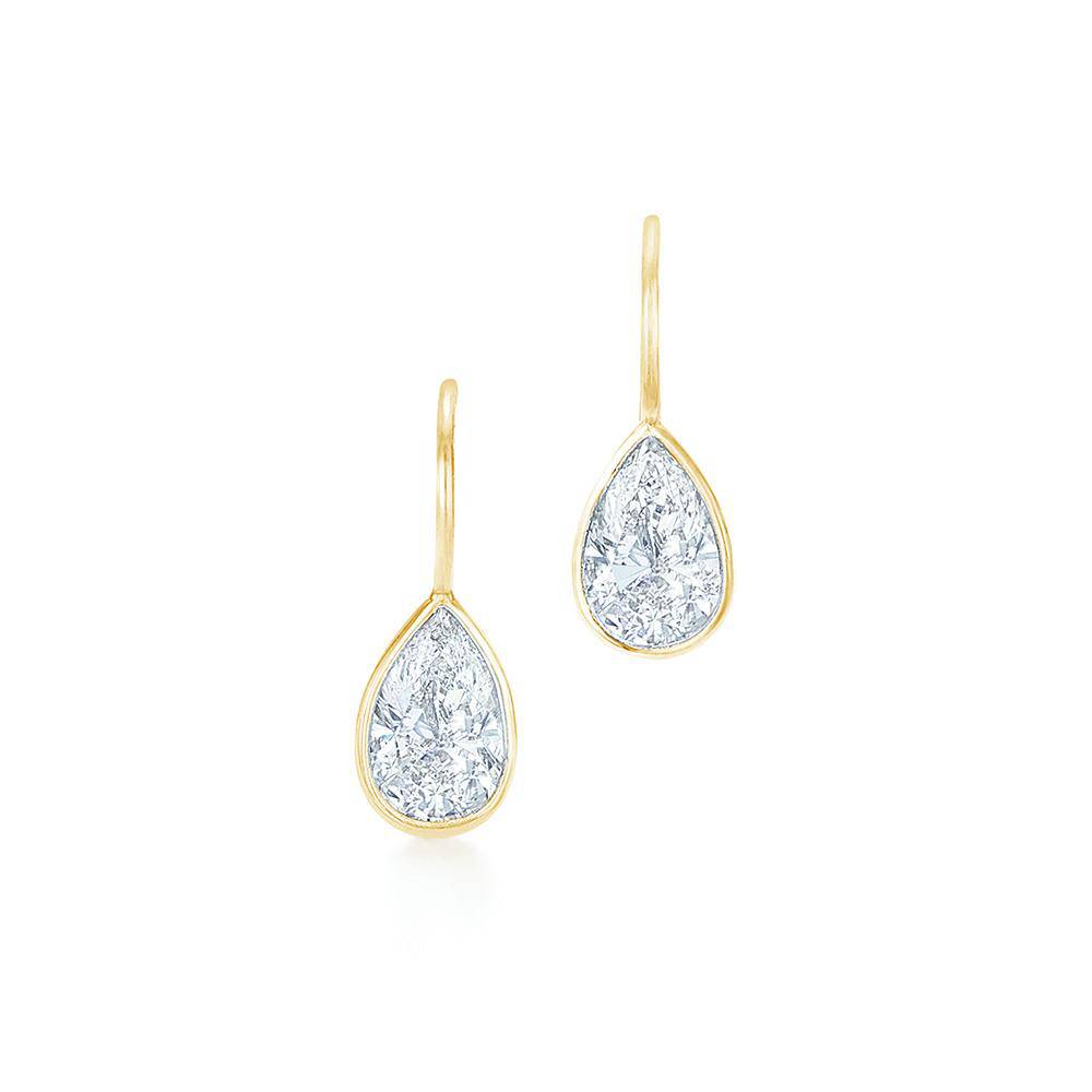 Pear Bezel Drops - Armans Fine Jewellery