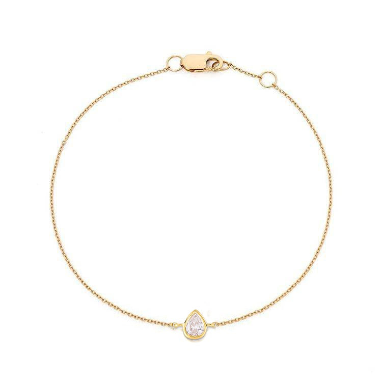 Pear Bezel Set Diamond Bracelet - Armans Fine Jewellery