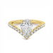Pear Diamond V Ring with Diamond Band - Armans Fine Jewellery
