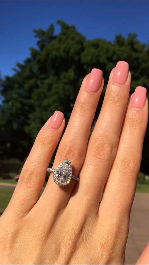 Pear Halo Engagement Ring - Armans Fine Jewellery