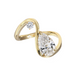 Pear and Round Diamond Twist Ring - Armans Fine Jewellery
