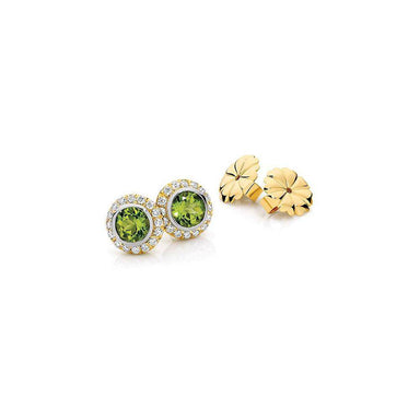 Peridot Diamond Studs - Armans Fine Jewellery