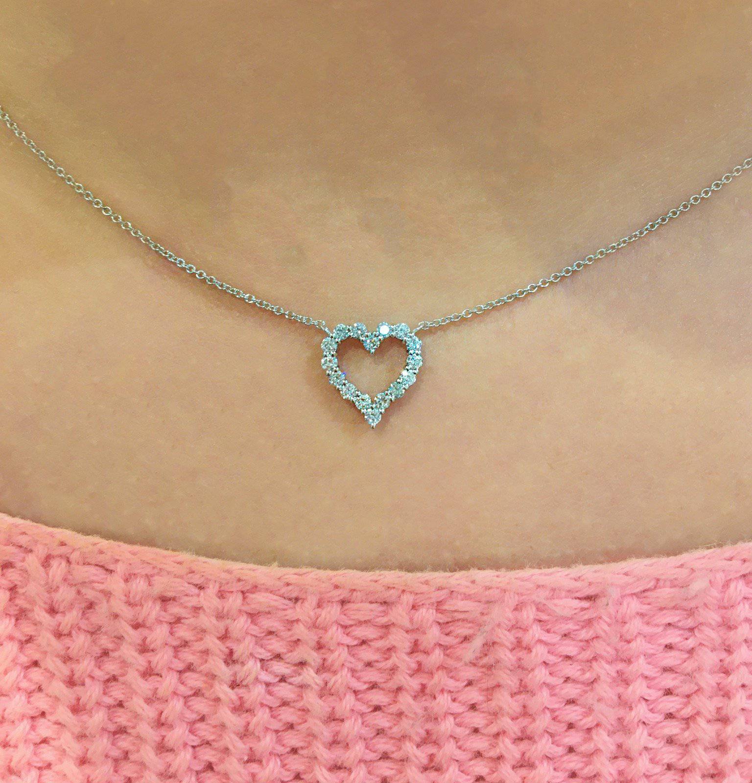Petite Diamond Heart Pendant - Armans Fine Jewellery