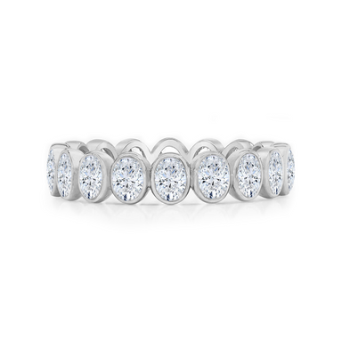 Petite Oval Bezel Set Wedding Band - Armans Fine Jewellery