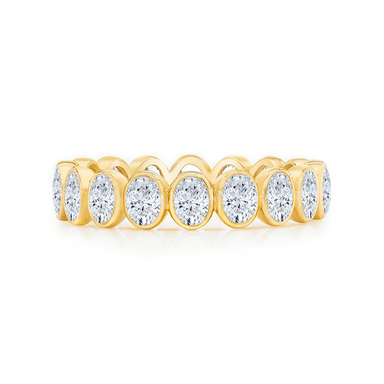 Petite Oval Bezel Set Wedding Band - Armans Fine Jewellery