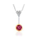 Pink Sapphire Rose Pendant - Armans Fine Jewellery