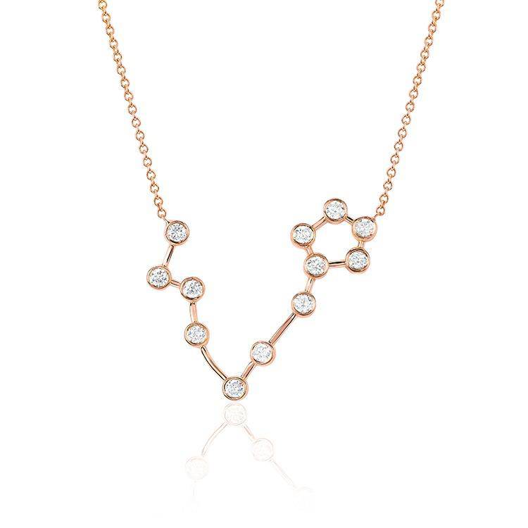 Pisces Diamond Constellation Necklace Armans Fine Jewllery