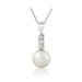 Princess Diamond Pearl Pendant - Armans Fine Jewellery